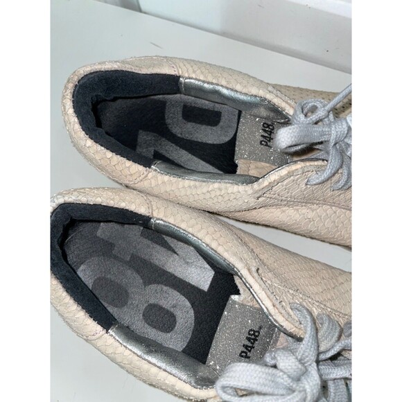 P448 John Women’ Low Top Leather Sneaker size 39/ US 8.5 - Picture 7 of 11